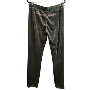 Fila green velour Mistero Tour sparkle straight leg pants size medium